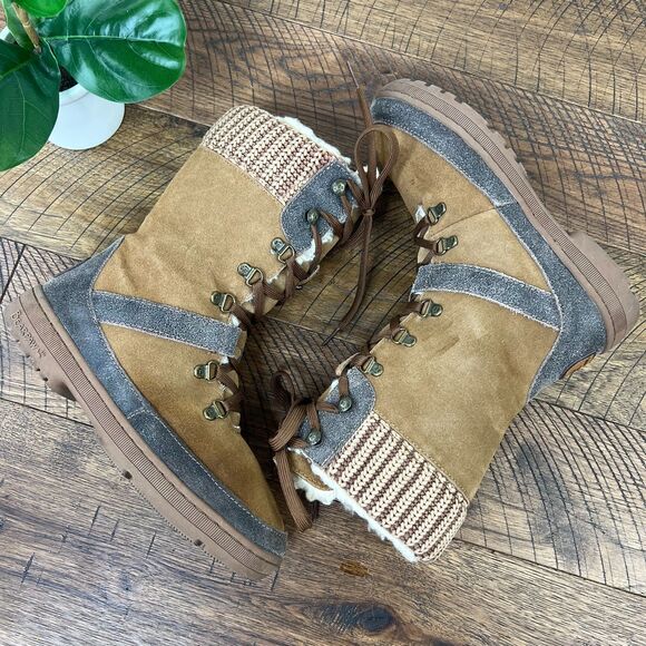 BEARPAW 9 womens Serena Suede Lace Up Winter Boots - Picture 6 of 8